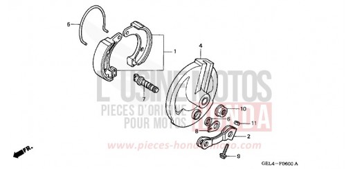 PANNEAU DE FREIN AVANT XR50R2 de 2002